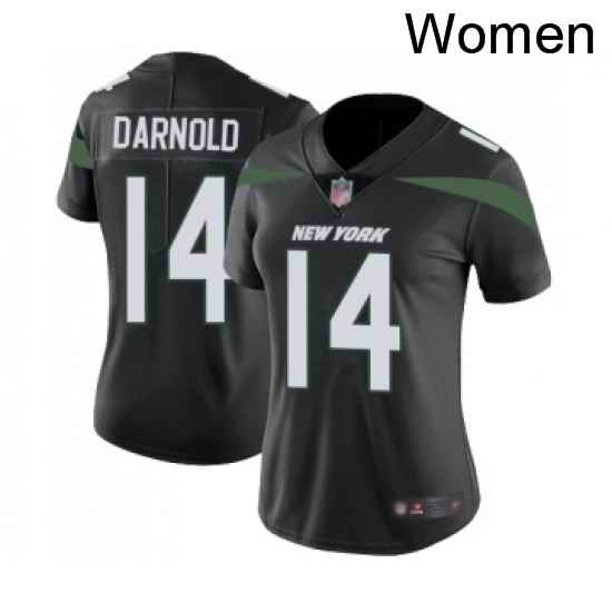Womens New York Jets 14 Sam Darnold Black Alternate Vapor Untouchable Limited Player Football Jersey
